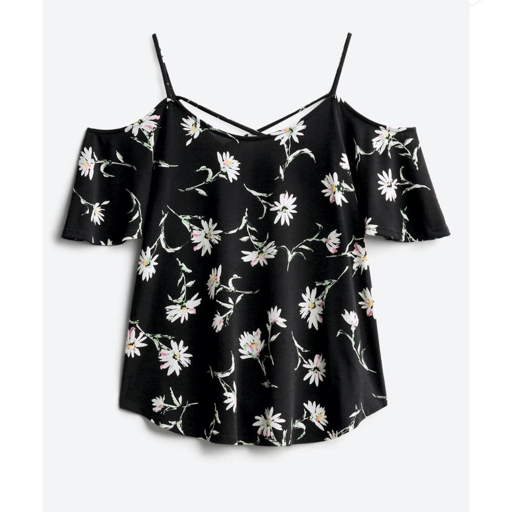 Kaileigh - Valette Black Detail Cold Shoulder Top